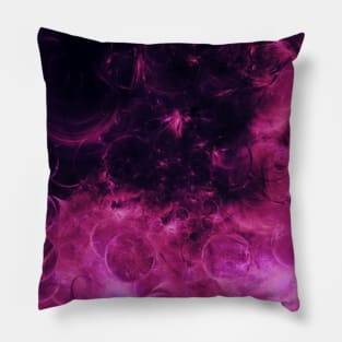 Black and Pink Cream Liquid Swirl Abstract Artwork Pillow