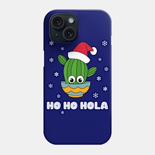 Ho Ho Hola - Cactus With A Santa Hat In A Bowl Phone Case