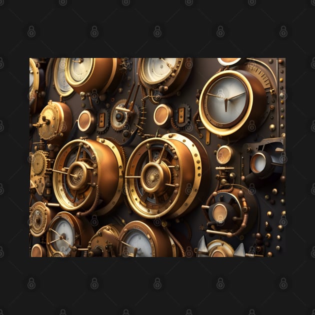 Steamship control panel in steampunk by erickphd