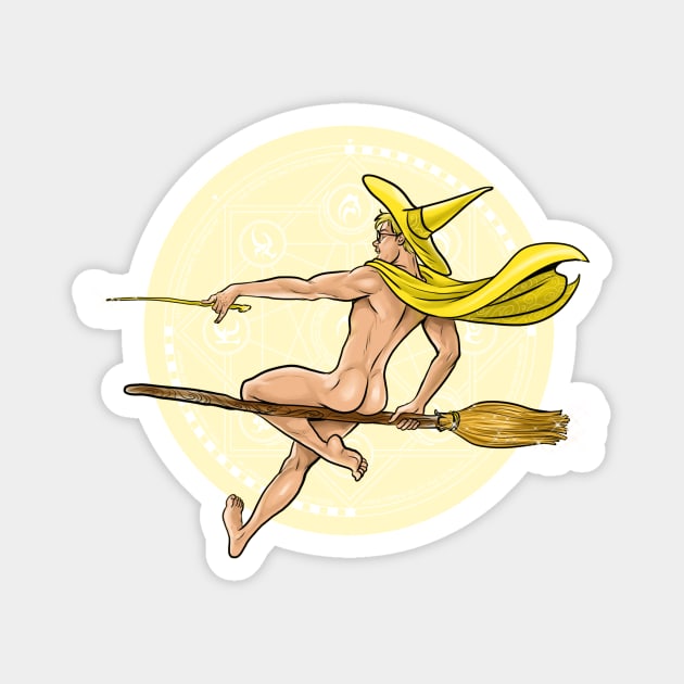 Witch Boy - Yellow/Topaz Magnet by JoeBoy101