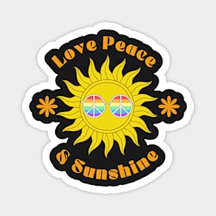 Love Peace and Sunshine Magnet