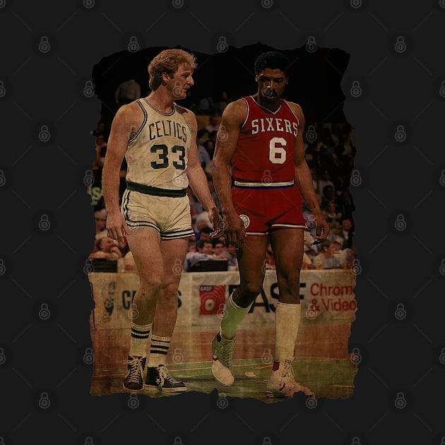 Larry Bird and Julius Erving by CAH BLUSUKAN