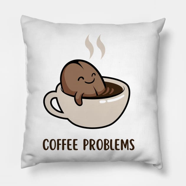 Coffee Problems - Kawaii Style Coffee Pillow by Syntax Wear