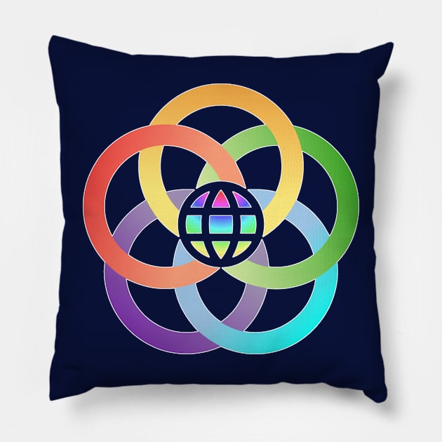 EPCOT Rainbow Pillow by MPopsMSocks