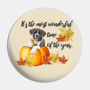 Cute Halloween Boxer Dog Puppy Pin