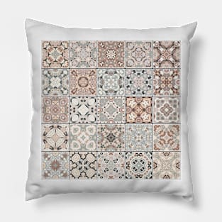 Mosaic tile tribal pattern Pillow