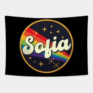 Sofia // Rainbow In Space Vintage Style Tapestry