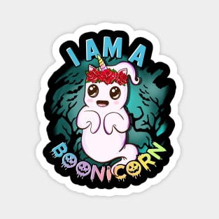 I am a Boonicorn Funny Unicorn Ghost Halloween Magnet