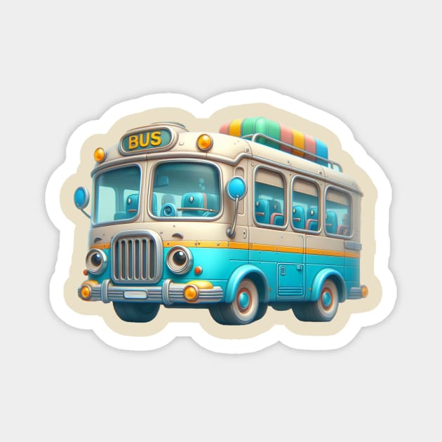 Cute Bus Magnet by Dmytro