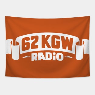 1975 - 62 KGW Radio (White on Orange) Tapestry