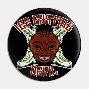 Ice skating Devil Pin