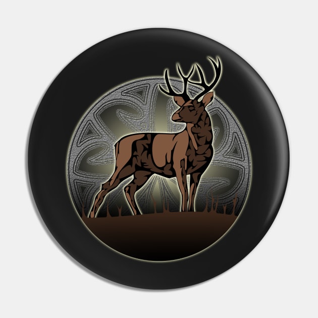 Tribal Stag Pin by Evan_Arking