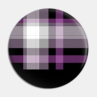 Asexual Pride Tartan Plaid Pattern Pin