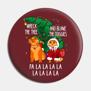 Cats Christmas Pin