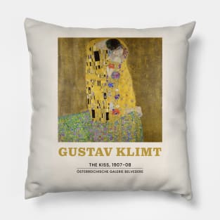 Gustav Klimt The Kiss Painting Exhibition Pillow