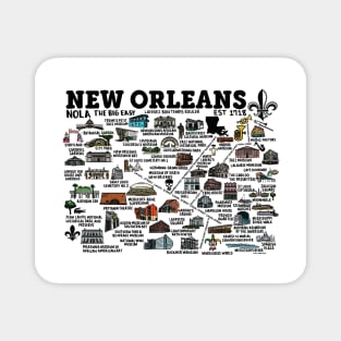 New Orleans Map Magnet