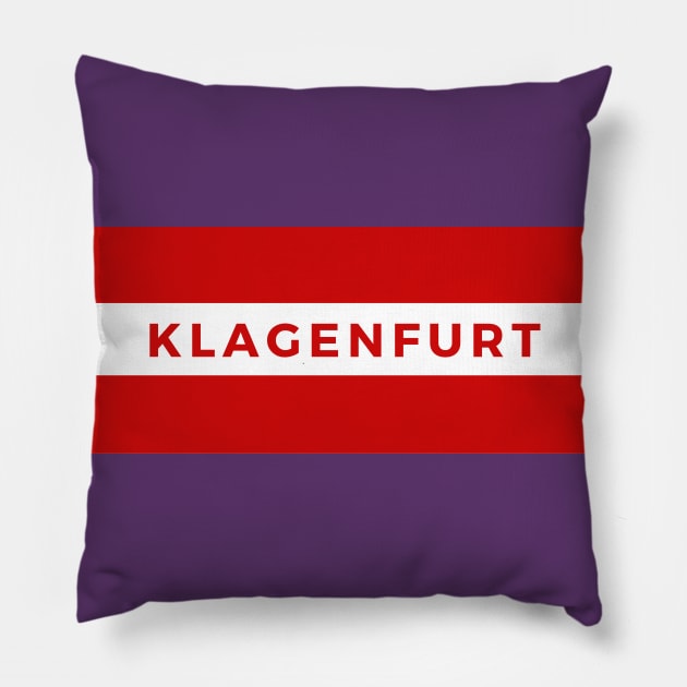 Klagenfurt City in Austria Flag Pillow by aybe7elf