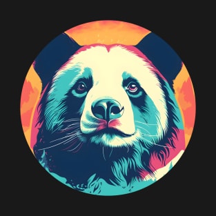 Pastel Panda Dreams: Retro Serenity T-Shirt