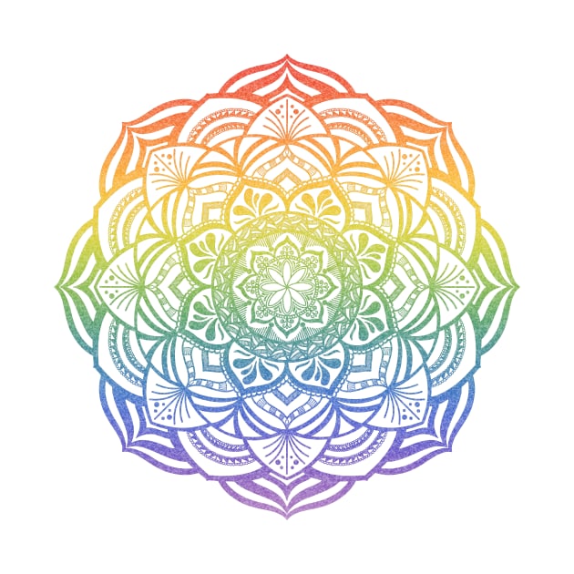 Rainbow Mandala by JustGottaDraw