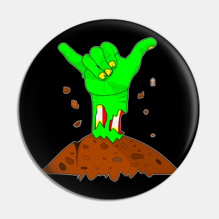 Zombie Hand. Hang Loose. Ideal Halloween Shirt Pin