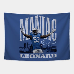 Darius Leonard Indianapolis Cityscape Tapestry