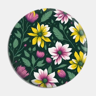 floral art design, flower pattern Pin