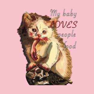 Baby loves people food T-Shirt