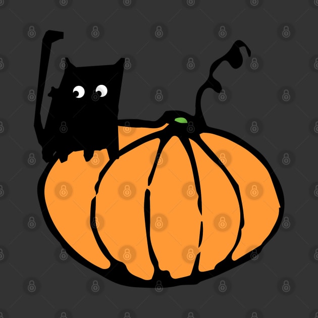 Cute Halloween Black Cat by bruxamagica