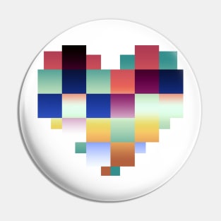 A Square Heart Pin