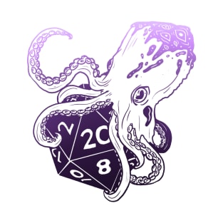 Fathomless D20: dnd 5e warlock dice Purple T-Shirt