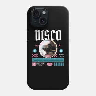 DISCO  - Grainy Mirror Ball  (white/pink/teal) Phone Case