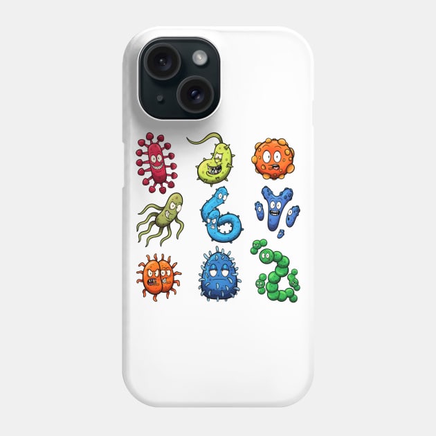 Viruses and Mircobes Phone Case by TheMaskedTooner