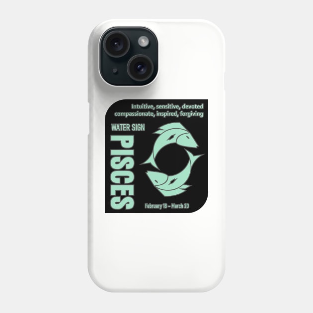 Zodiac Pisces Phone Case by Markyartshop