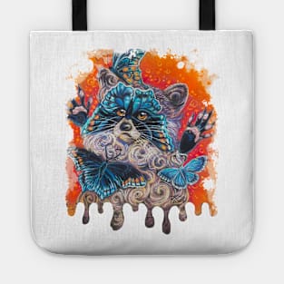 Butterfly Raccoon Tote