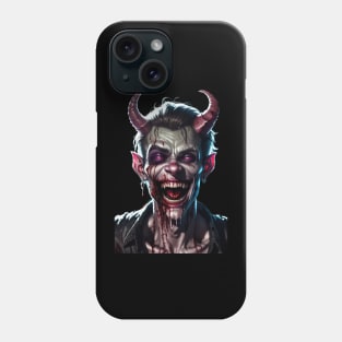 Crazy Laughing Devil with Bloody Smile Phone Case