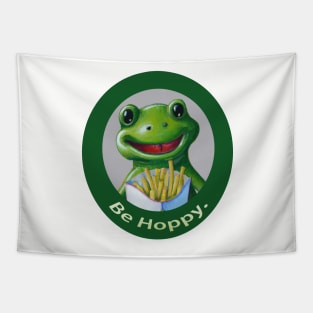 Fry Loving Frog - Be Hoppy Tapestry