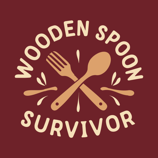 Wooden Spoon Survivor by A Floral Letter Capital letter A | Monogram, Sticker