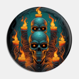 Candlelit Bones of Silence Pin