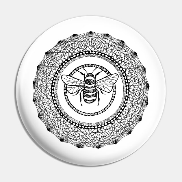 Bee Hive Geometric Pin by NorthAnima