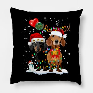 Dachshund Merry Christmas Shirt Pillow