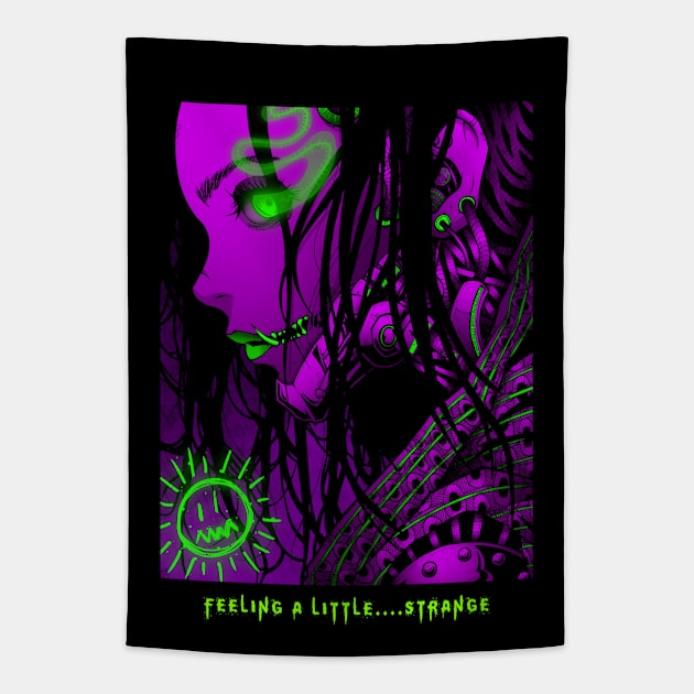 FEELING STRANGE (Color) Tapestry by Umbral Lunacy