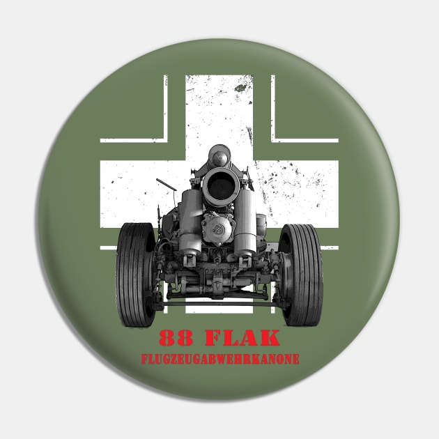 German 88 Flak Gun WWII classic Pin by Jose Luiz Filho