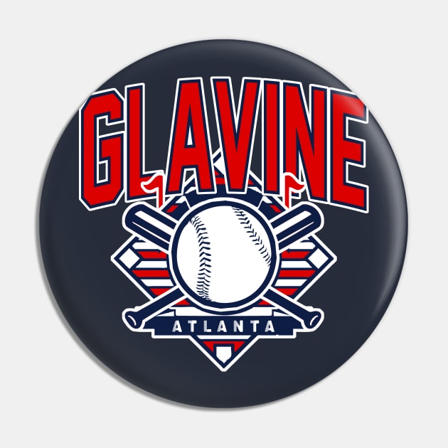 Vintage Atlanta Baseball Glavine Pin by funandgames