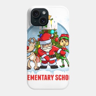 Team Elementary School Santa Elf Reindeer Flossing Christmas Phone Case