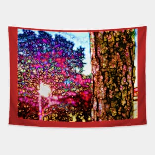 Tree Bark in Colors Tapestry