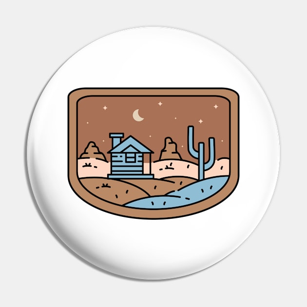 Nature Cabin Pin by polkamdesign