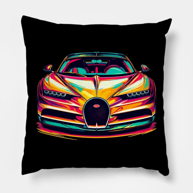 Bugatti Chiron Pillow by Vehicles-Art