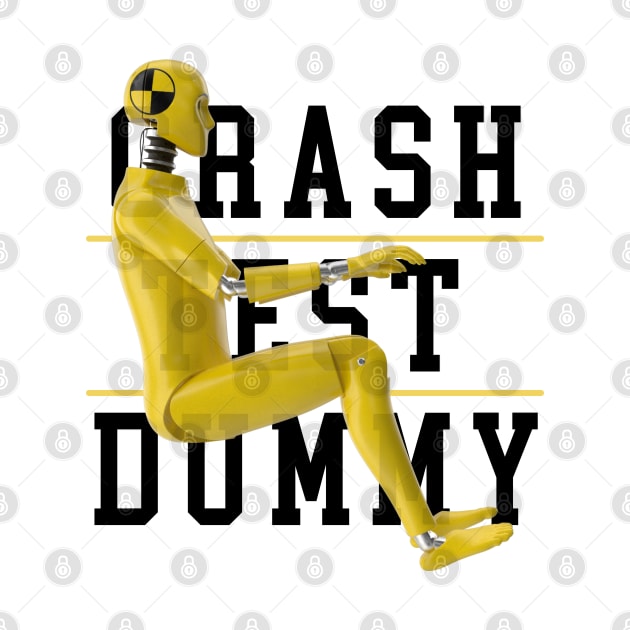 Crash Test Dummy Yellow Crash Test Man Facing Side Way With Yellow Text As Background by ActivLife