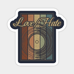 Love/Hate Vynil Silhouette Magnet