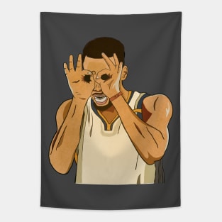 Stephen Curry basket Tapestry